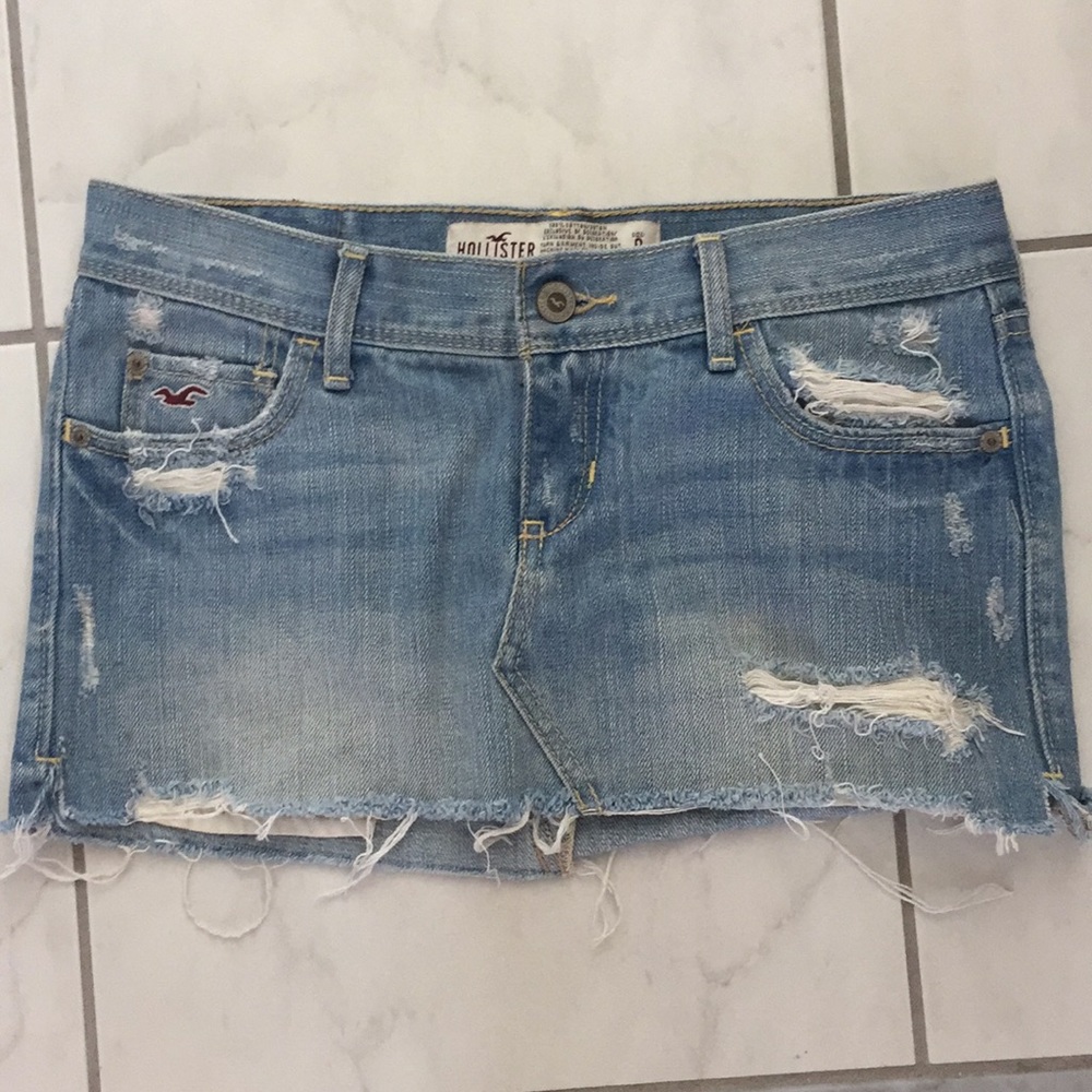 Hollister jean skirt size 0